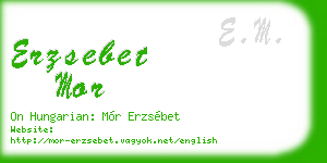 erzsebet mor business card